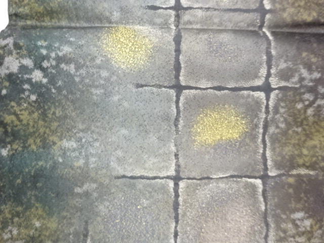  変わり格子模様織出し袋帯